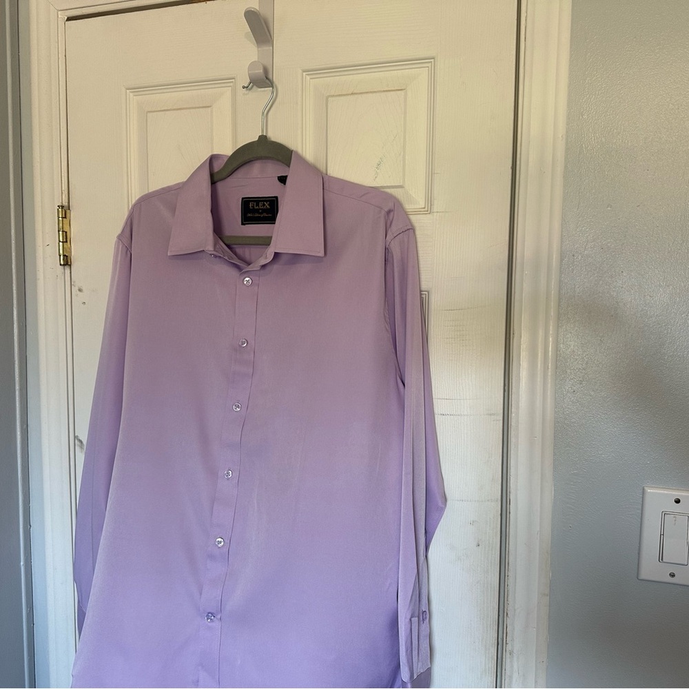 Lavender Flex Men’s‎ Lg lightweight woven  Fabric With soft, satiny subtle sheen